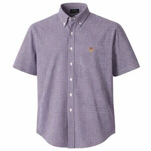 Ralph Lauren Purple White Check Button Down Shirt Men's XL Cotton Classic‎ Logo